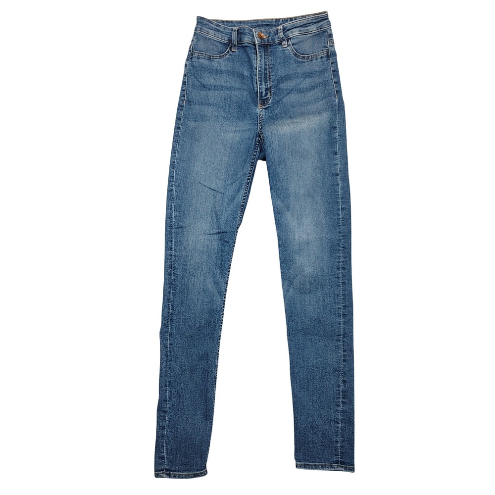 H&M Divided Skinny Jeans Women 4 High Rise Medium Wash Blue